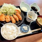 茶寮 ふ川 - 牡蠣フライ御膳