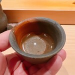 こま田 - 種子島焼きだったかな、この酒器が大好き。黙っていても女将さんが出してくださいました（＾◇＾）