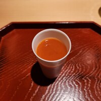 銀座 稲葉 - トマトジュースをチョイス