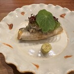 新門前 米村 - びわ湖産鮎のコンフィ 胡瓜のソース