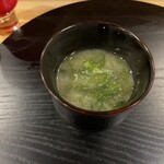 鮨駒 - あおさの味噌汁　