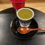 鮨駒 - アワビの茶碗蒸し　アワビってこんなに柔らかいんだ