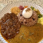 PROBE coffee & curry - 2種盛り＋温泉卵