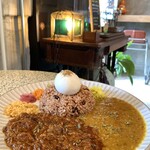 PROBE coffee & curry - 2種盛り＋温泉卵