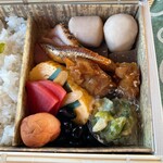 井筒屋 - 鴨肉のロースト、ワカサギ、ネギのヌタ、赤蕪の漬物などが、琵琶湖感を高めています