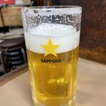 赤坂あべちゃん - 生ビール（一口飲んでます）