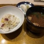 野菜割烹 あき吉 - 食事。お代わりできます。