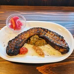 ふたつの彗星 - 自家製ベーコンのステーキ（ぶどう豚）
１人で食べるには大きすぎた(≧∀≦)