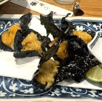 味彩しん家 - ウニと海苔の天ぷら