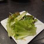 うしWAKA - 甘くさっぱりとした味わいのドレッシングが効いたうしWAKAサラダは
      サシが入って濃厚な味わいのお肉の味をリセットするのにいい感じなサラダでした。