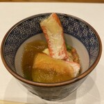 蕎麦割烹  倉田 - 北海道産ズワイ蟹、焼き茄子