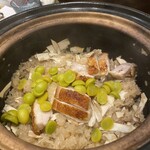 蕎麦割烹  倉田 - 松茸ご飯、地鶏、銀杏