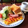カフェ・ド・豆田 - コーヒー430円 Ｃ SET トースト・エッグ・ハム・サラダ250円