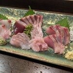 金町製麺 - 刺身盛り合わせ（シマアジ・カンパチ・戻りカツオ・ホウボウ…）