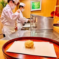 天麩羅 四季彩 村松 - 胡麻豆腐のアラレ　胡麻の風味と香ばしさ♫