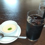 中国料理 天龍 - アイスコーヒー、杏仁豆腐