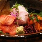 日本料理 とくを - 赤貝、雲丹、鯛の刺身