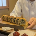 鎌倉 北じま - 穴きゅう卵焼き寿司。