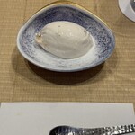 道後 海舟 - 十一品目　デザートの出来立ていちじくアイスクリーム　ほぼ溶けてる感じでめちゃくちゃクリーミー。なんか食感が全然違う。最後まで感動でした。