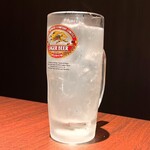 焼肉きたじま - 私が注文させて頂いた生搾りレモンサワーです(o^^o)