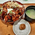 鶏三和 - てりたま唐揚丼