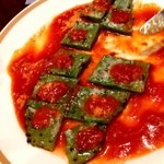 夜のメニュー　サボテンステーキ昼は要予約。