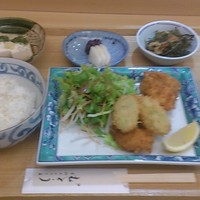 むとう - 日替り膳(1,300円、改定前)は、フグと長ネギのフライ