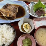 海鮮料理の店　岩沢 - まぐろカマ煮セット(1,045円)