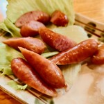 やぶ善 - パリッとしたウインナーは、そのままでも旨い。