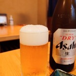 やぶ善 - 瓶もグラスもキンキンで提供。