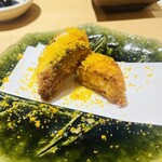 鮨 かぐら - 鱧しんじょう松茸挟み揚げ