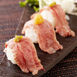 Exquisite Japanese black beef temari Sushi