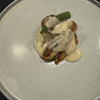 リストランテベルーガ - 黒メジナ　野菜　アンチョビクリーム