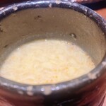 登喜和鮨 - ととまめの出汁のたまごスープ。ほっこりしました。