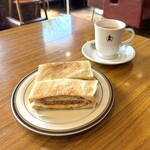 コンパル - ハムエッグトースト＆紅茶