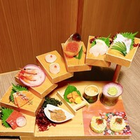 蟹料理・和牛しゃぶしゃぶ・海鮮 天空-SORA- - 階段御寿司盛り