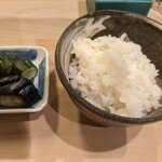 割烹　梅津 - ご飯とお漬物