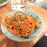 大鶴見食堂 - 豚耳の辛ねぎ和え。辛い！