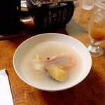 お宿 お食事処 鱗晃荘 - あわび酒蒸し