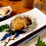お宿 お食事処 鱗晃荘 - 活あわび刺身