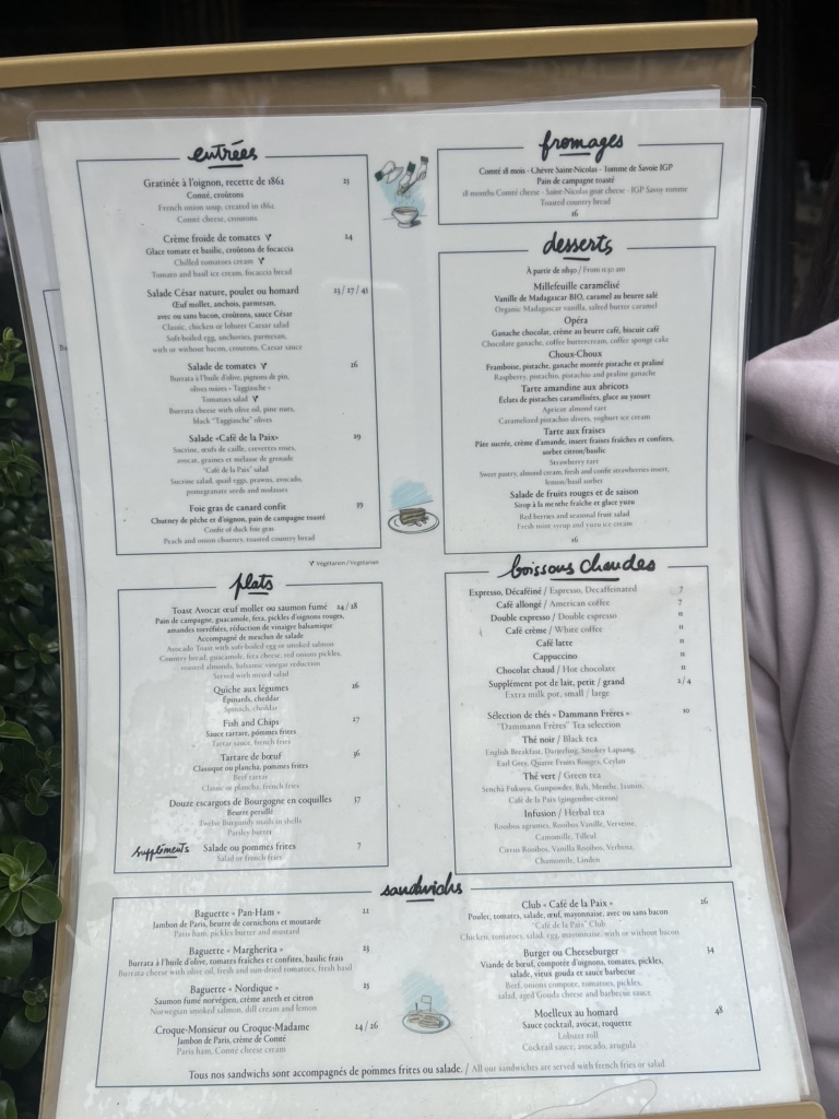 メニュー写真 : Café de la Paix - パリ/フレンチ | 食べログ
