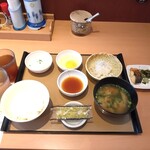 やよい軒 - しらすおろし朝食、ミニサバ小鉢