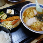 もりや食堂 - らーめん定食（\500）