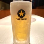 えびすジンギスカン 海月別邸 御羊邸 - ガチガチに凍ったジョッキで喉越し最高