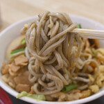 立ち喰いそばうどん 松石 - 冷やし肉そば@税込680円＋肉追加@税込240円