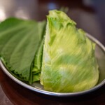 チュクミドサ - 2024.10 パンチャン（エゴマの葉、レタス、焼き海苔）