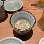 遊家 - お通しの鶏スープ