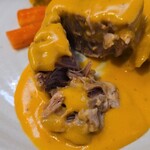 キッチン ブルー グローブ - ホロホロなポシェ、箸で簡単に解れます