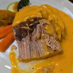 キッチン ブルー グローブ - 手前にカット