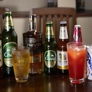 【飲み放題あり】チャンビールや泡盛など、本場タイのお酒が充実